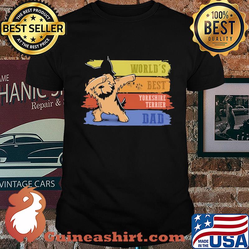 World's best Yorkshire Terrier dabbing dad vintage shirt