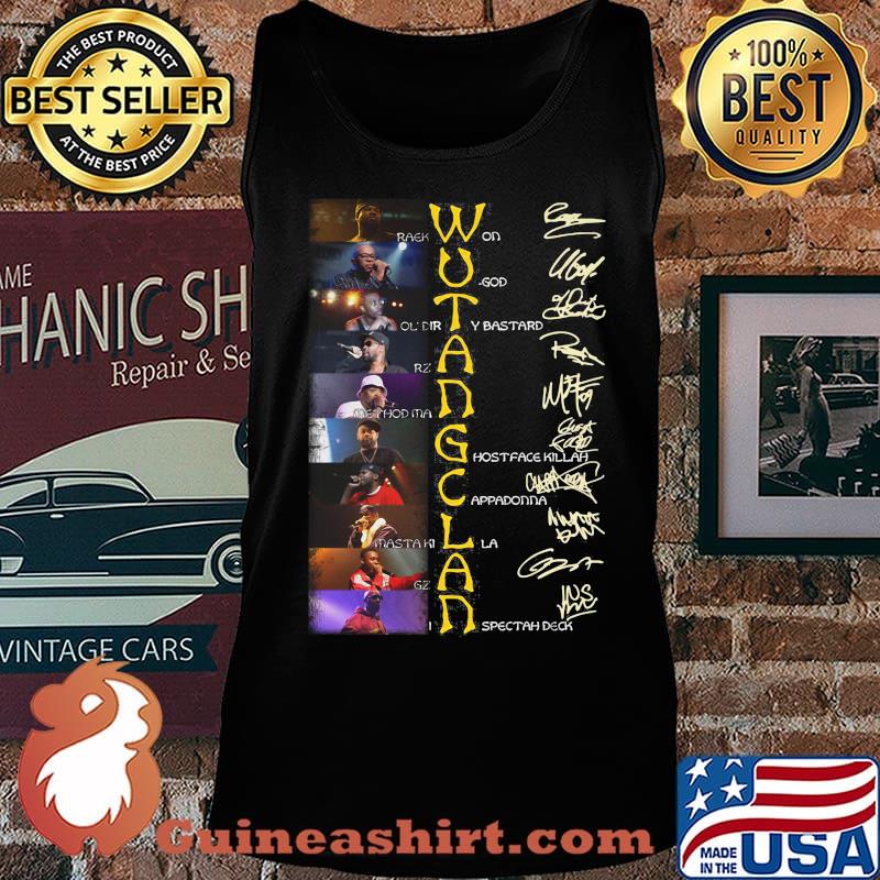 Wu tang clan band members signatures s Tank top