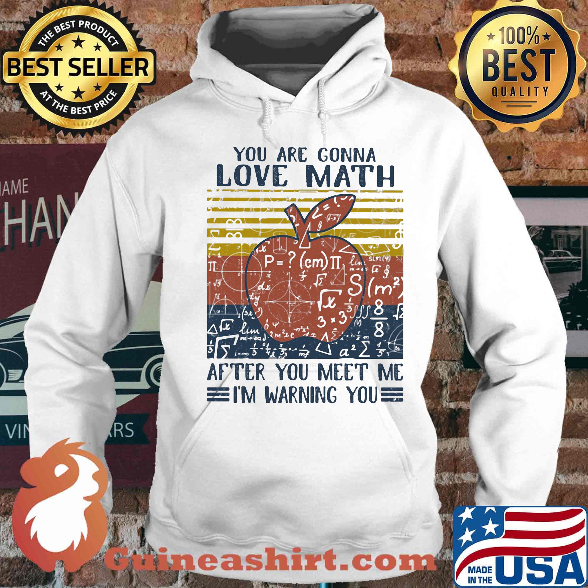 You Are Conna Love Math After You Meet Me I'm Warning You Apple Vintage Retro Shirt Hoodie
