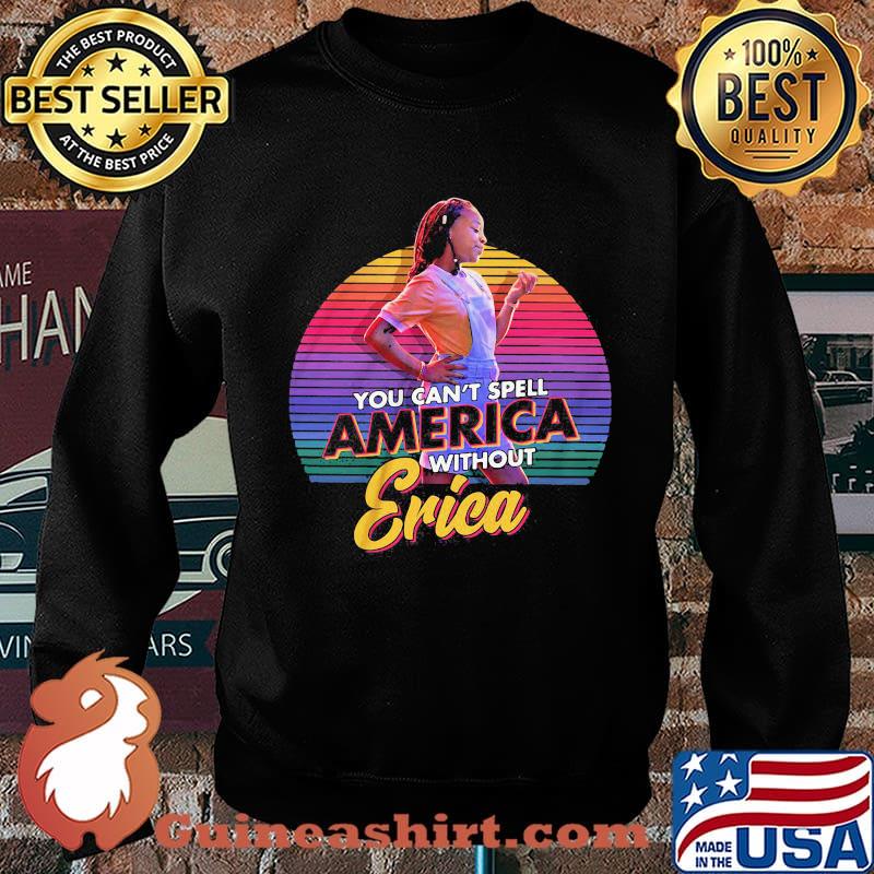 You can't spell america without erica vintage retro black s Sweater