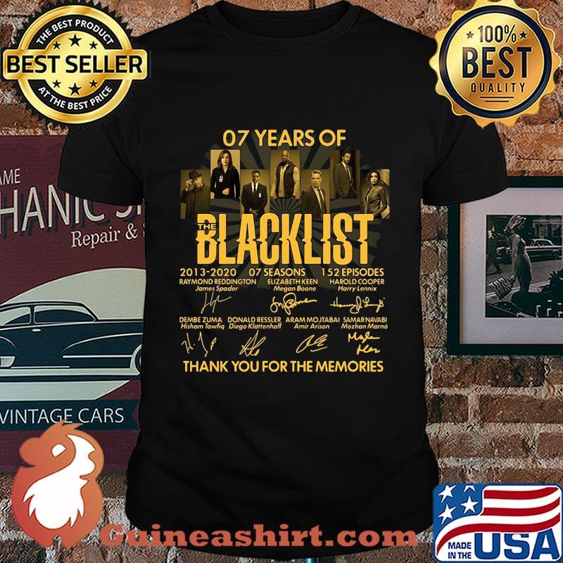 07 years of the blacklist 2013 2020 07 seasons 152 episodes thank you for the memories signatures light shirt