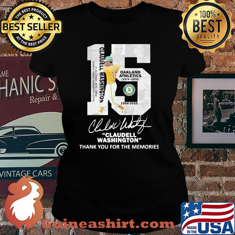 15 Claudell washington thank you for the memories signature s Laides tee