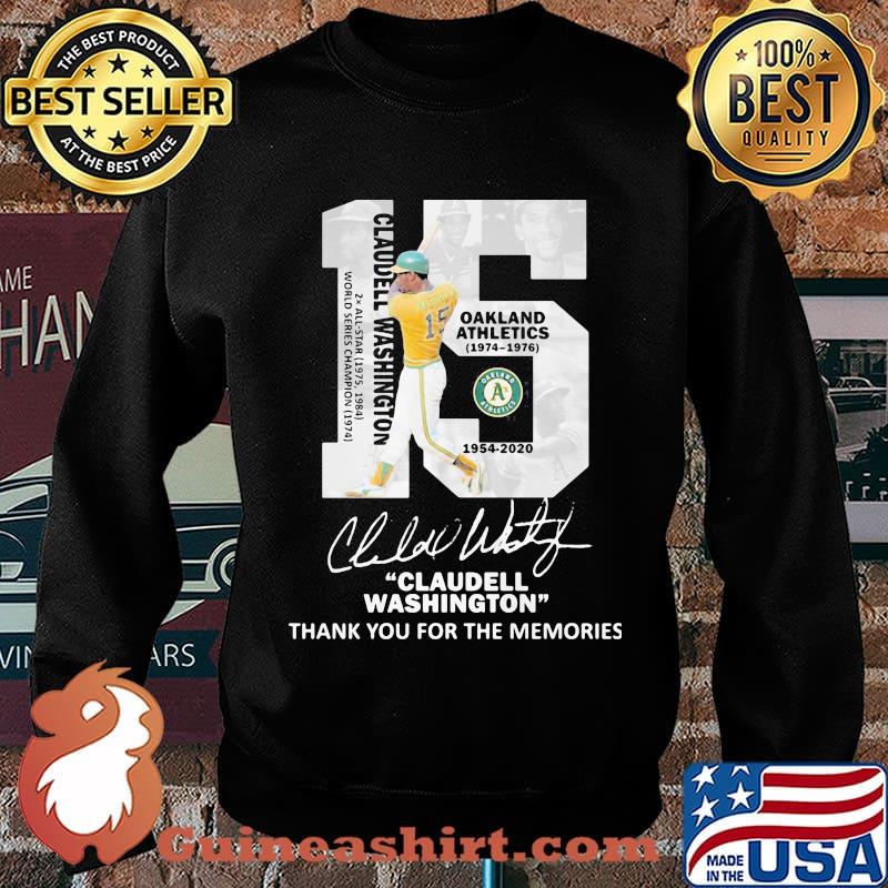 15 Claudell washington thank you for the memories signature s Sweater