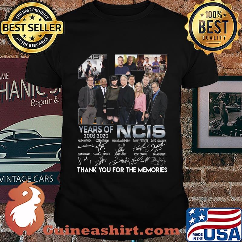 17 years of 2003-2020 NCIS thank you for the memories signature shirt