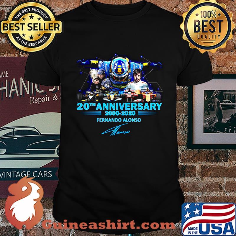 20th anniversary 2000 2020 fernando alonso signature shirt