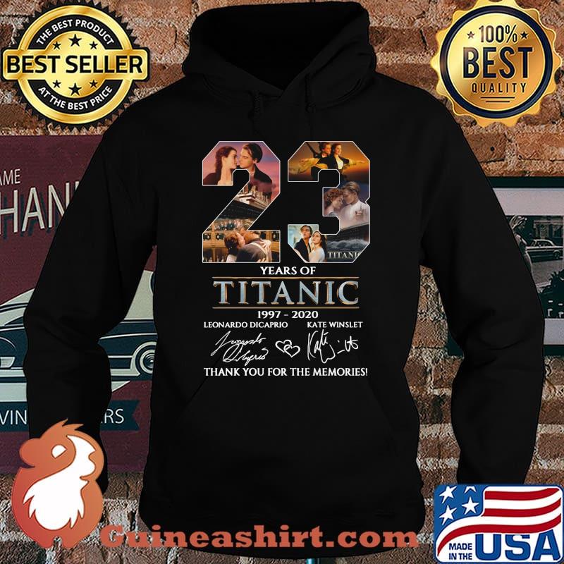 23 years of Titanic 1997-2020 Leonardo Dicaprio Kate Winslet signature s Hoodie