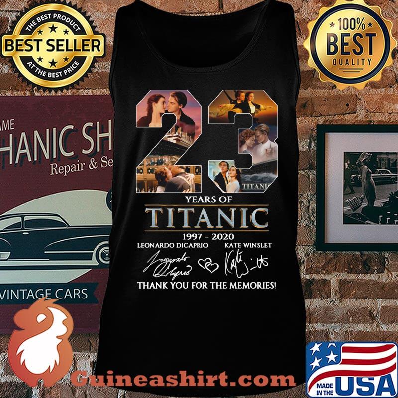 23 years of Titanic 1997-2020 Leonardo Dicaprio Kate Winslet signature s Tank top