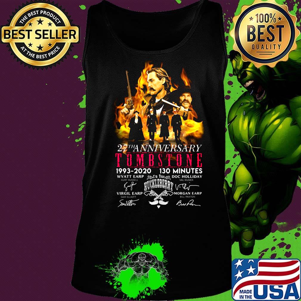27th anniversary tombstone 1993 130 minutes signatures s Tank top