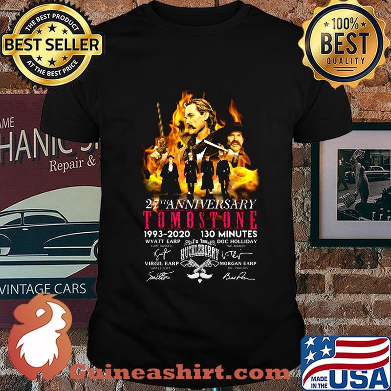 27th anniversary tombstone 1993 130 minutes signatures shirt