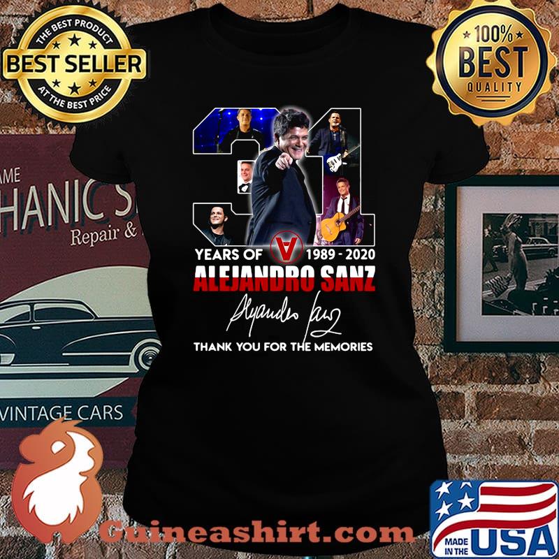 31 years of 1989 2020 alejandro sanz thank you for the memories signature s Laides tee