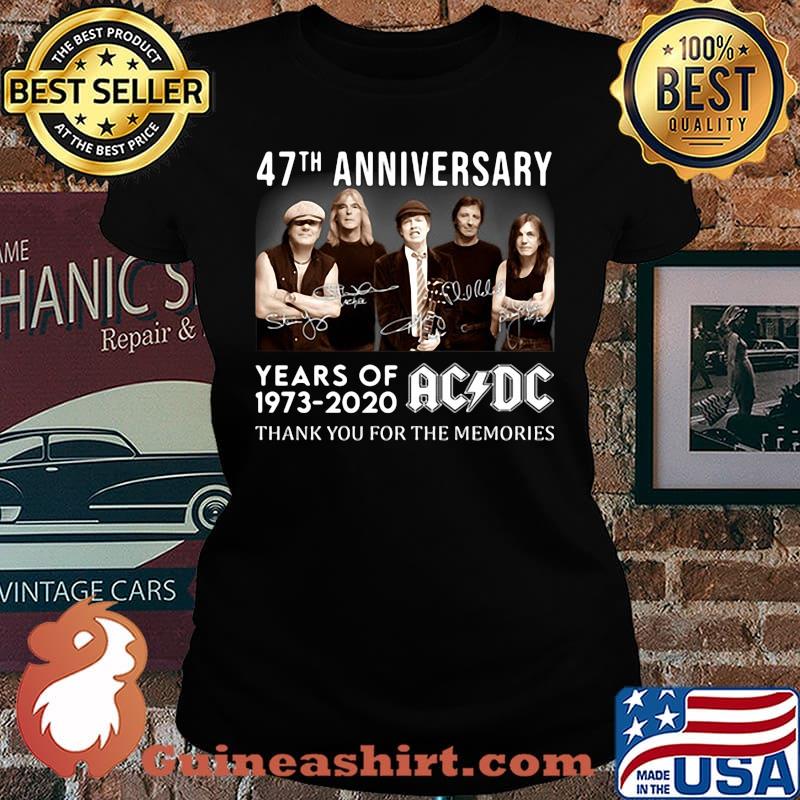47th anniversary years of 1973-2020 AC DC Thank you for the memories signature s Laides
