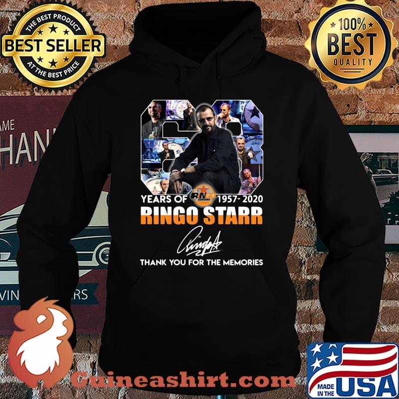 63 years of 1957 2020 ringo starr thank you for the memories signature s Hoodie