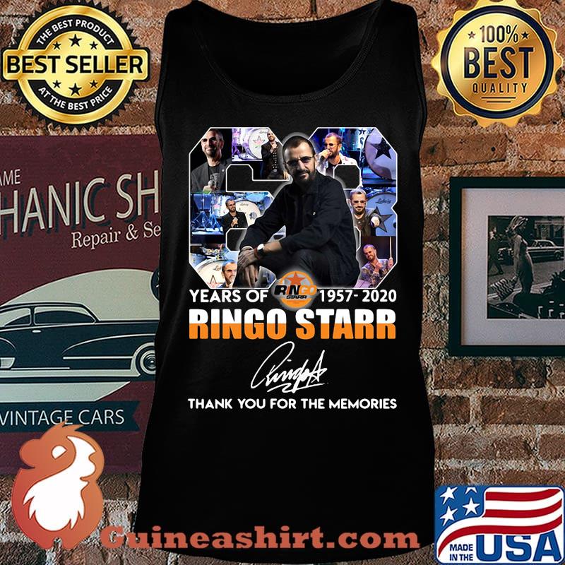 63 years of 1957 2020 ringo starr thank you for the memories signature s Tank top