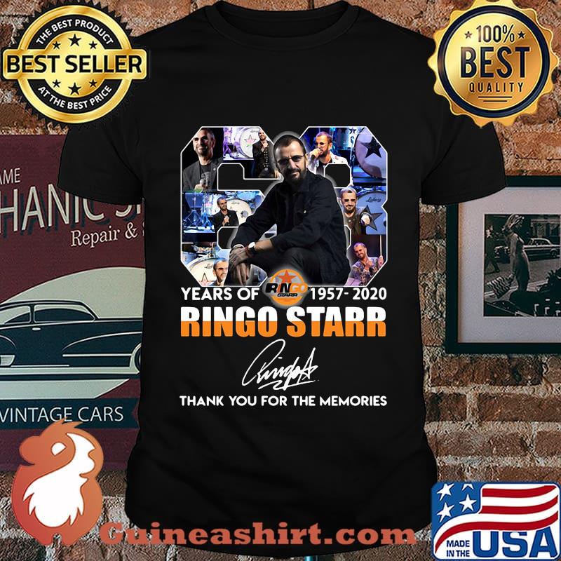 63 years of 1957 2020 ringo starr thank you for the memories signature shirt
