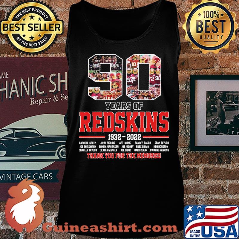 90 years of redskins football 1932 2022 thank you for the memories s Tank top