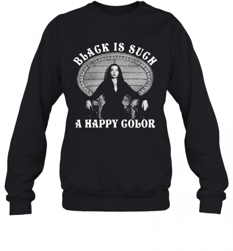Black Is Such A Happy Color Morticia Addams T-Shirt Classic Mens T-shirt - Image 5