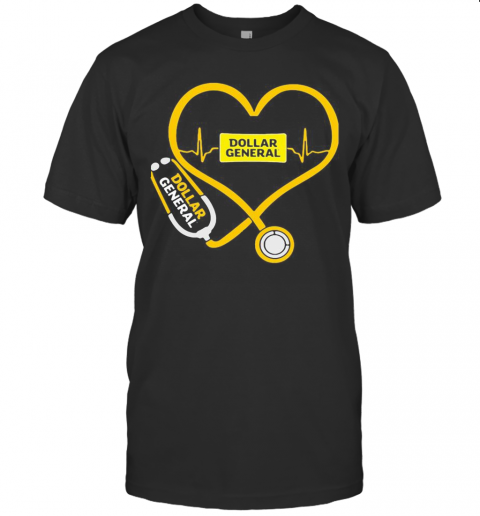 Dollar General Nurse Stethoscope Love Heartbeat T-Shirt Classic Mens T-shirt