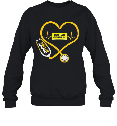 Dollar General Nurse Stethoscope Love Heartbeat T-Shirt Classic Mens T-shirt - Image 5