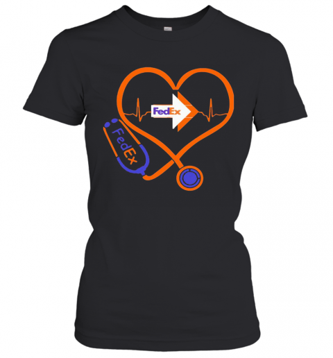 Fed Ex Nurse Stethoscope Love Heartbeat T-Shirt Classic Mens T-shirt - Image 3