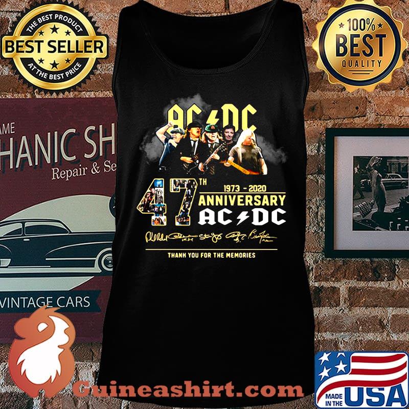 AC DC 47th 1973-2020 anniversary thank you for the memories s Tank top
