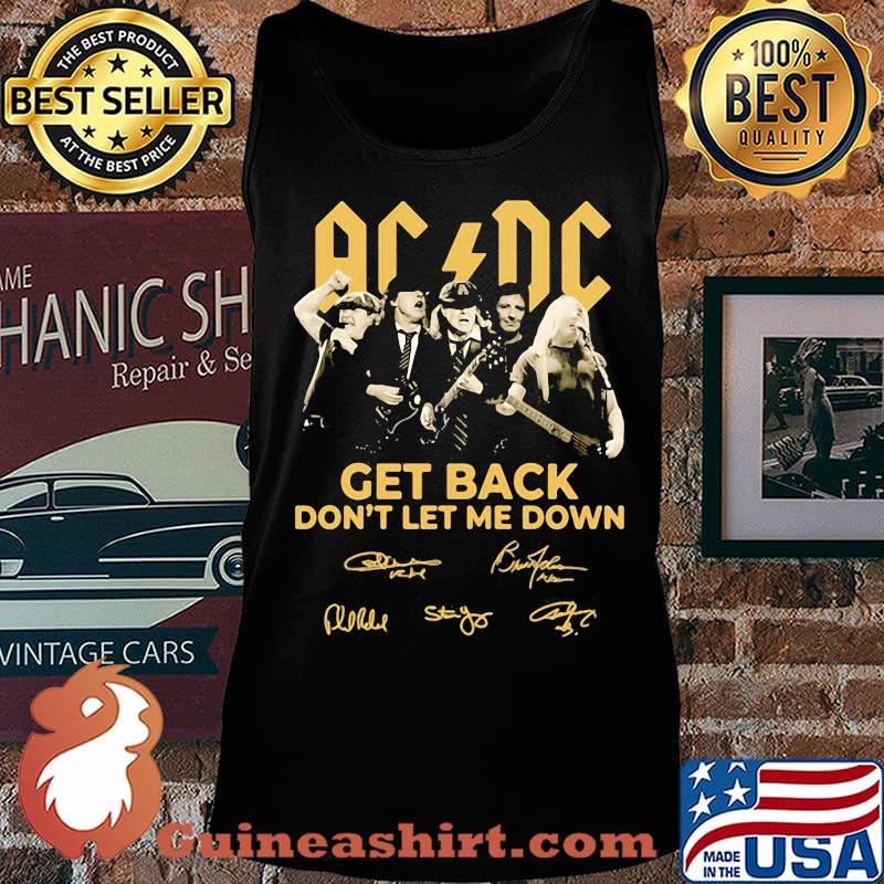 AC DC Get back don't let me down signature s Tank top