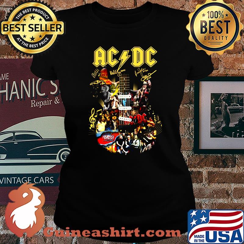 AC DC Picture Guitar signature s Laides tee