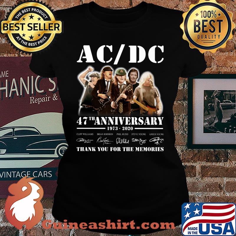 Acdc band 47th anniversary 1973 2020 thank you for the memories signatures s Laides