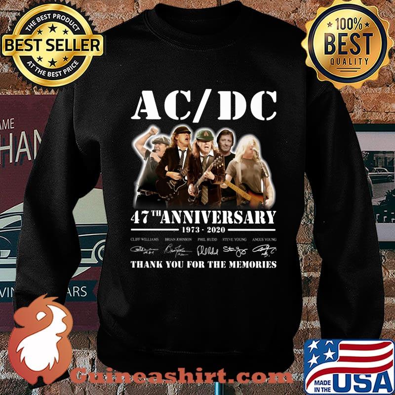 Acdc band 47th anniversary 1973 2020 thank you for the memories signatures s Sweater
