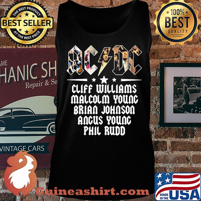 Acdc band cliff williams malcolm young brian johnson angus young phil rudd s Tank top
