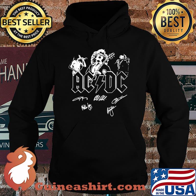 Acdc band members signatures guitar s Hoodie