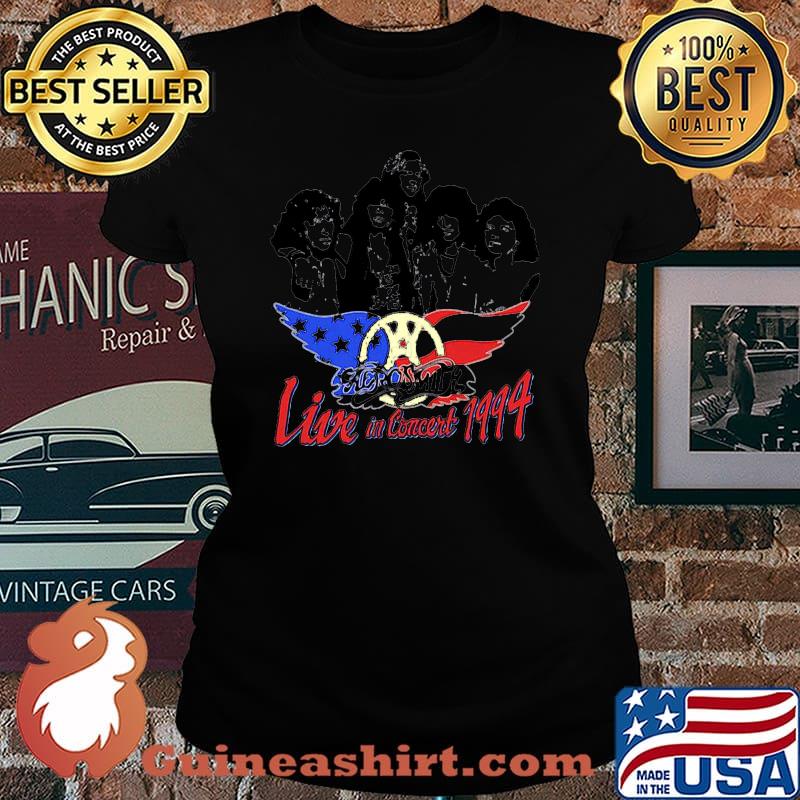 Aerosmith live in concert 1994 american flag independence day s Laides tee