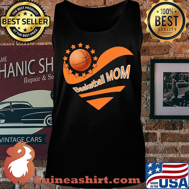 Basketball mom heart american flag independence day s Tank top