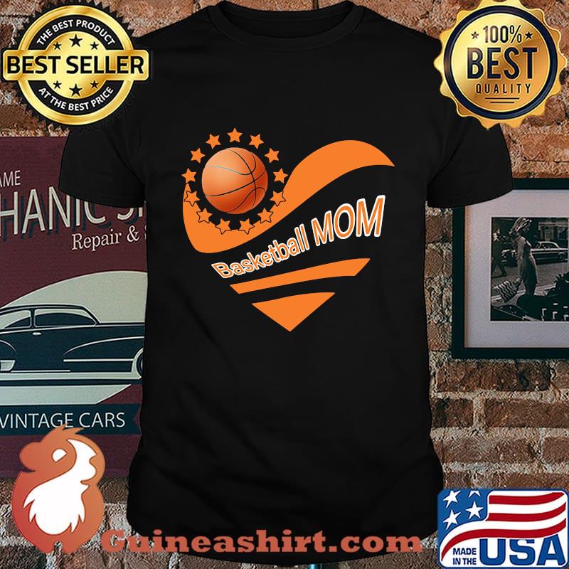 Basketball mom heart american flag independence day shirt