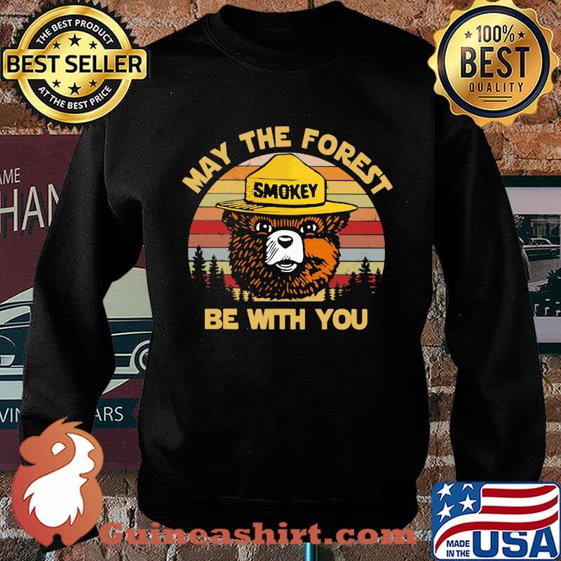 Bear smokey may the forest be with you vintage retro s Sweater