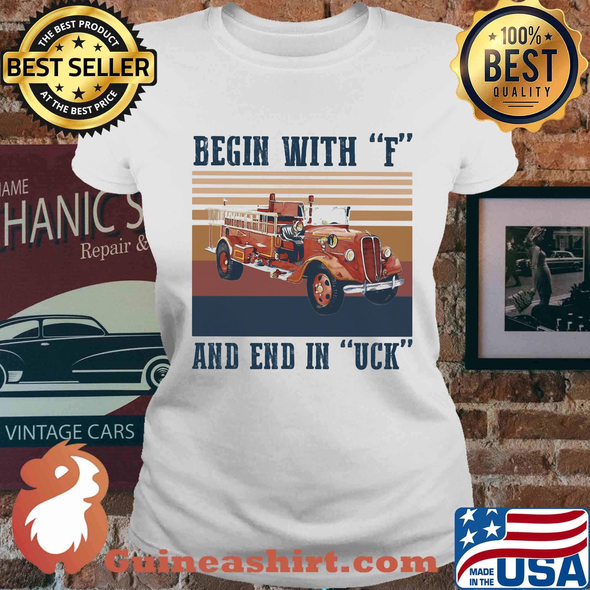 Begin with f and end in uck vintage retro s Ladies tee
