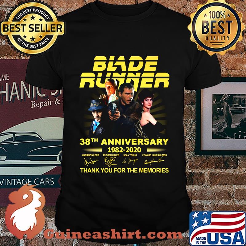 Blade runner 38th anniversary 1982 2020 thank you for the memories signatures shirt