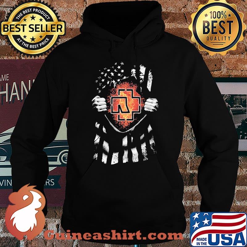 Blood insides rammstein band american flag independence day s Hoodie