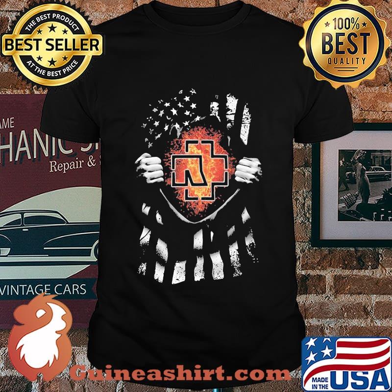 Blood insides rammstein band american flag independence day shirt