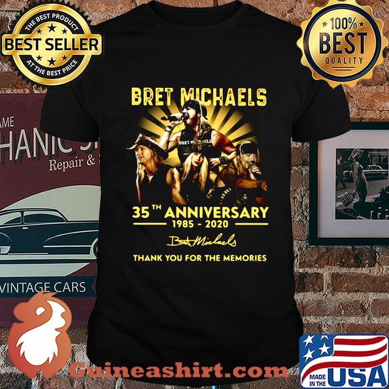 Bret Michaels 35th anniversary 1985-2020 thank you for the memories signature shirt