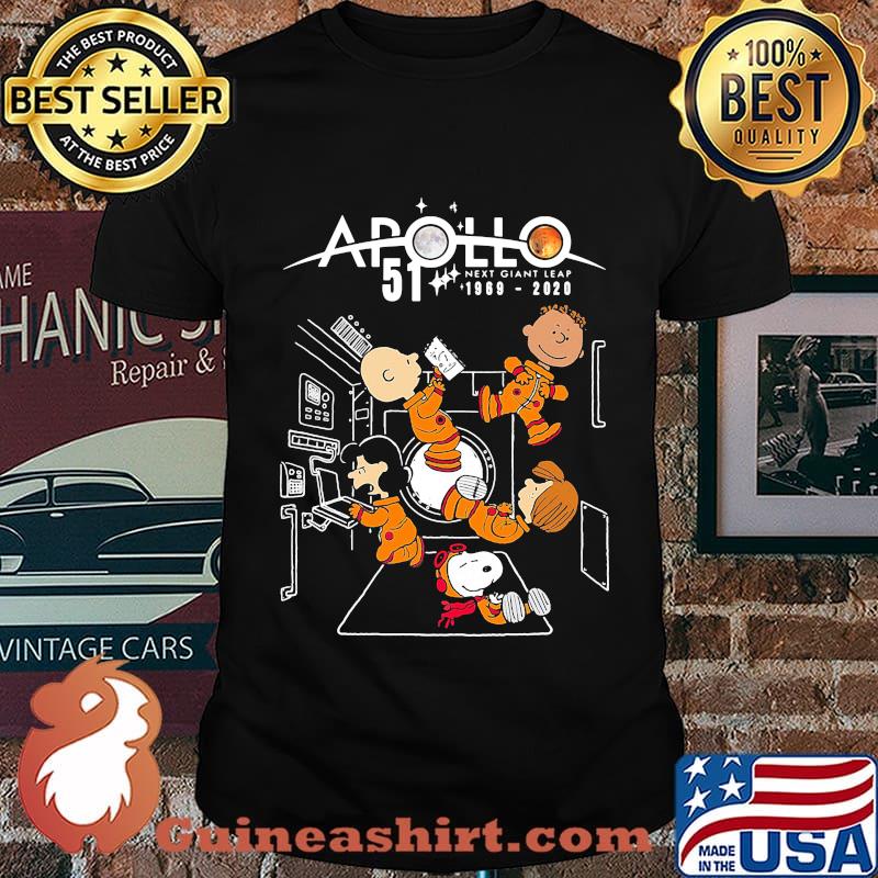Charlie brown and snoopy apollo 51 next giant leap 1969 2020 shirt