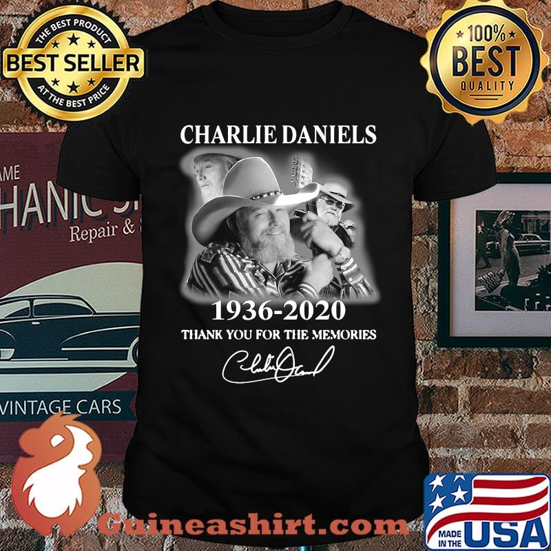 Charlie daniels 1936 2020 thank you for the memories signature shirt