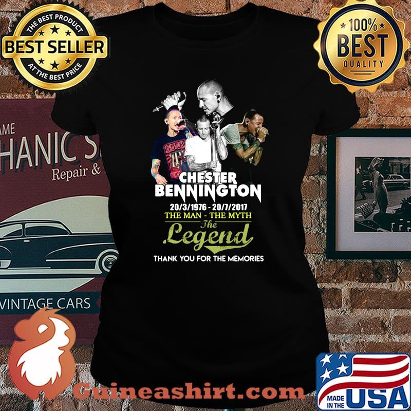 Chester bennington the man the myth the legend thank you for the memories black s Laides tee