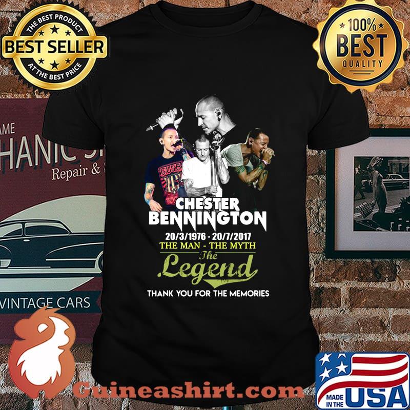 Chester bennington the man the myth the legend thank you for the memories black shirt