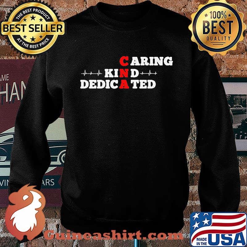 CNA caring kind dedicated red white s Sweater