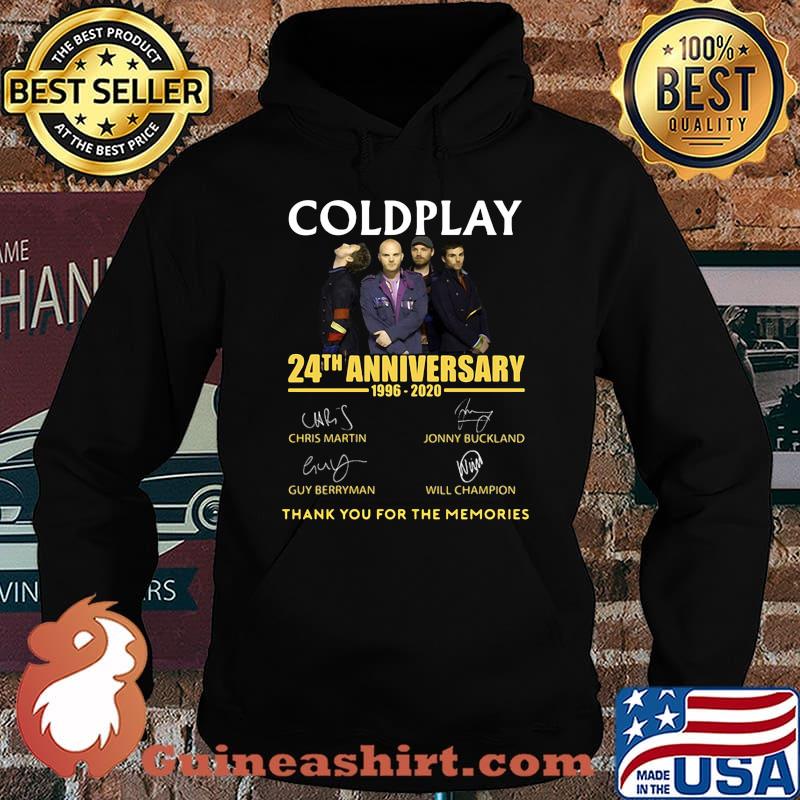 Coldplay 24th anniversary 1996-2020 thank you for the memories signature s Hoodie