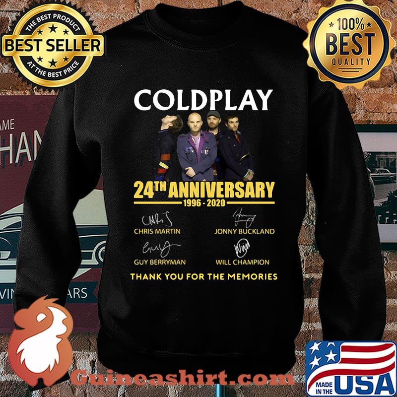 Coldplay 24th anniversary 1996-2020 thank you for the memories signature s Sweater