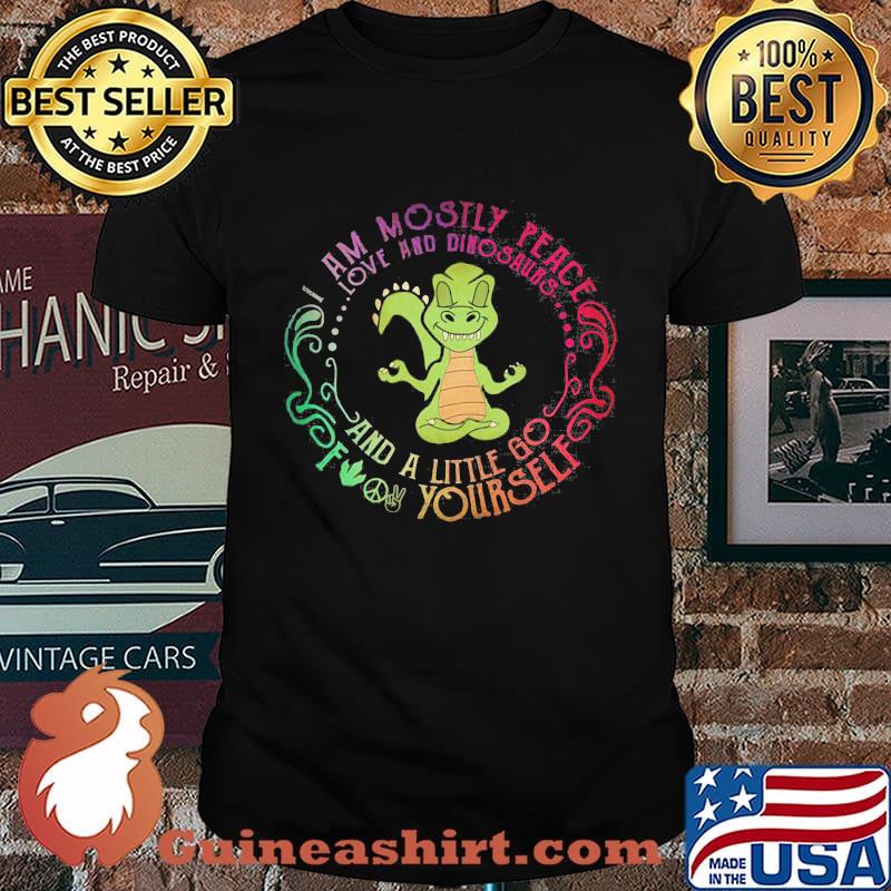 Crocodile I am mostly peace love and guinea pigs and a little go fuck yourself shirt