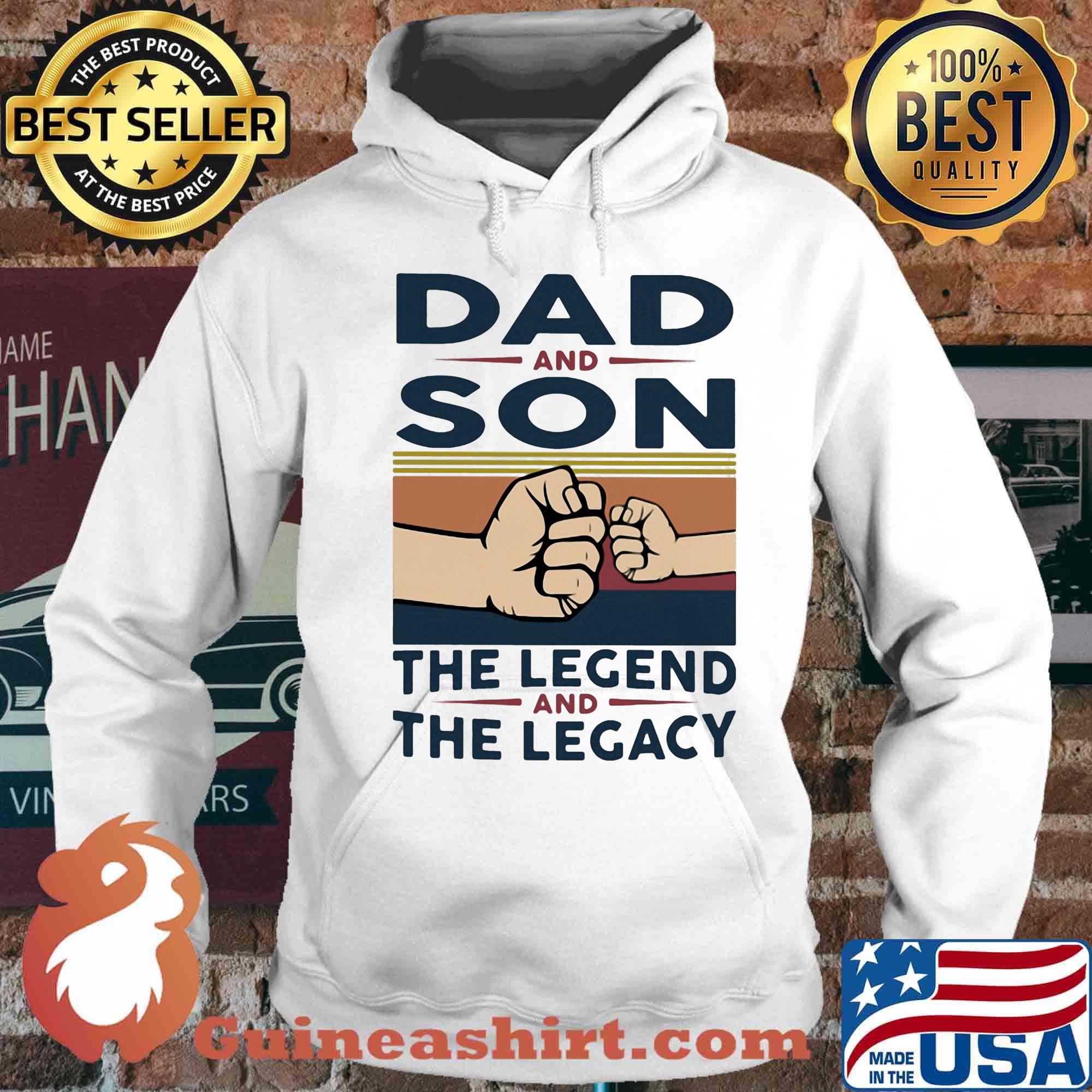Dad and son the legend and the legacy vintage retro s Hoodie