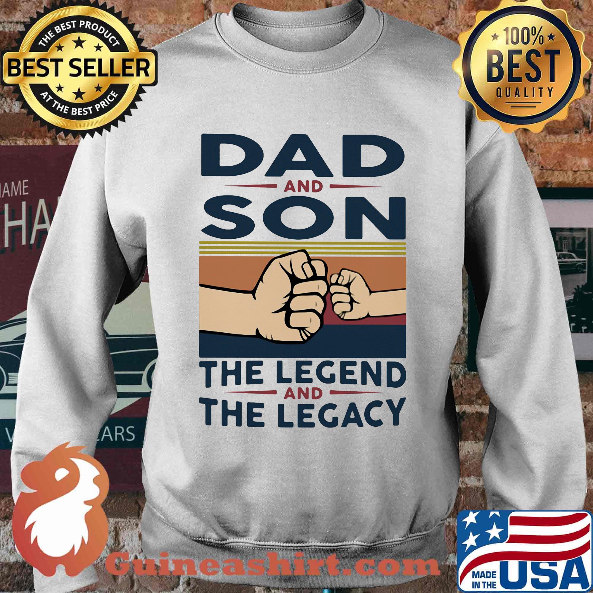 Dad and son the legend and the legacy vintage retro s Sweater