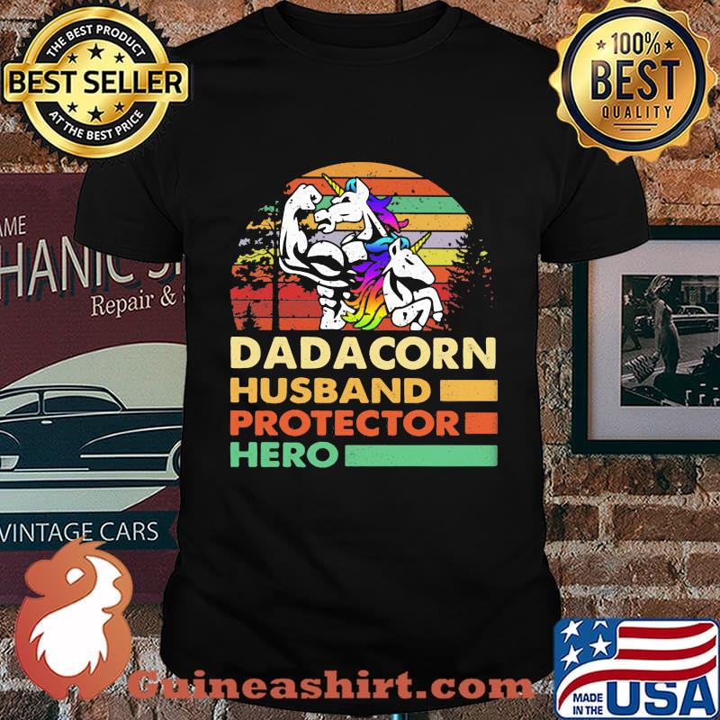 Dadacorn Husband Protector Hero Vintage Retro Shirt